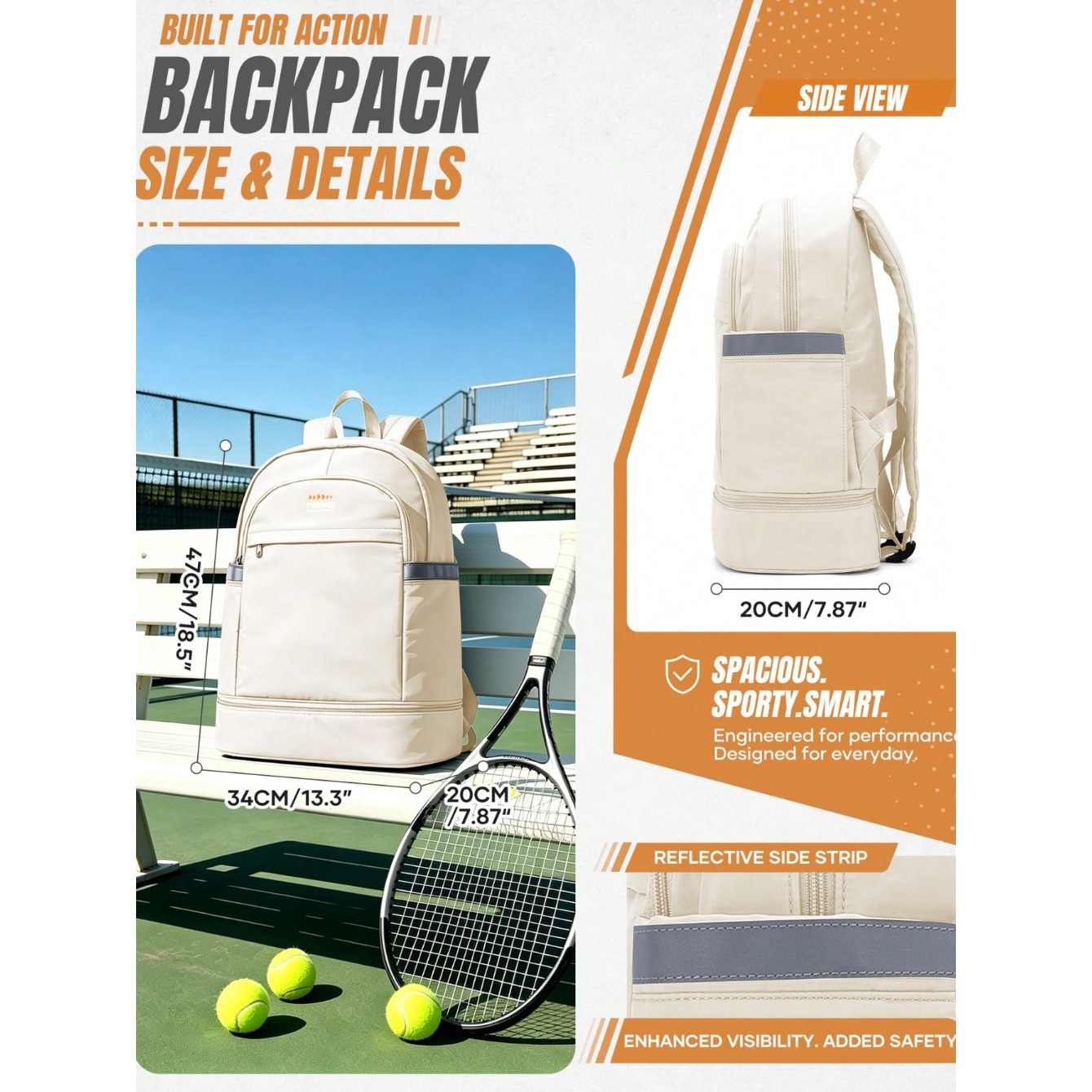 Casual Women's Backpack, Minim - Badminton Shoes 评论和价格