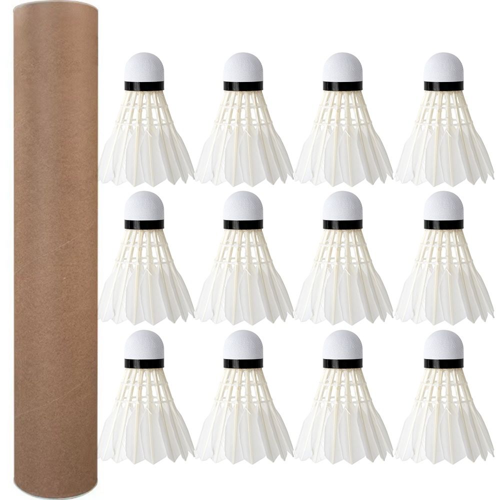 3/6/12Pcs New White Badminton  - Feather Shuttlecock 评论和价格